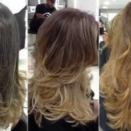 Corte de cabelo longo em camadas