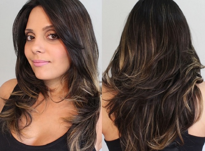 mechas cabelo castanho