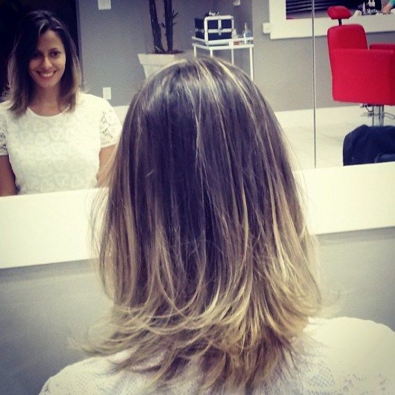 ombré hair em cabelos curtos