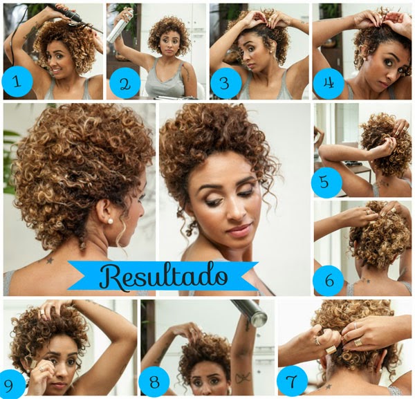 penteados para cabelos afros curtos passo a passo